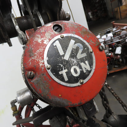 ARO 7756C 1/2 Ton 1000LB Air Pneumatic Chain Hoist 10' Lift W/ Pendant