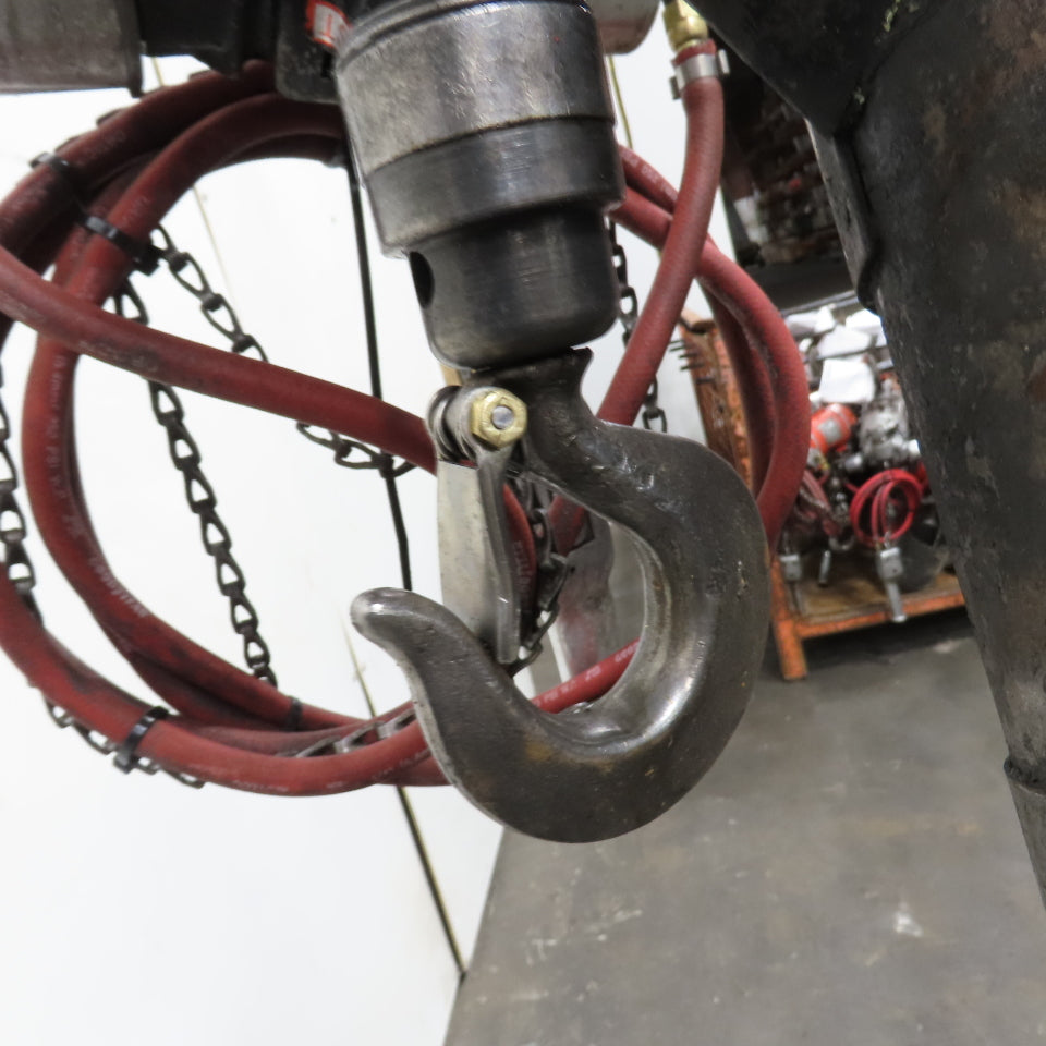 ARO 7756C 1/2 Ton 1000LB Air Pneumatic Chain Hoist 10' Lift W/ Pendant