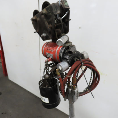 ARO 7756C 1/2 Ton 1000LB Air Pneumatic Chain Hoist 12' Lift W/ Pendant