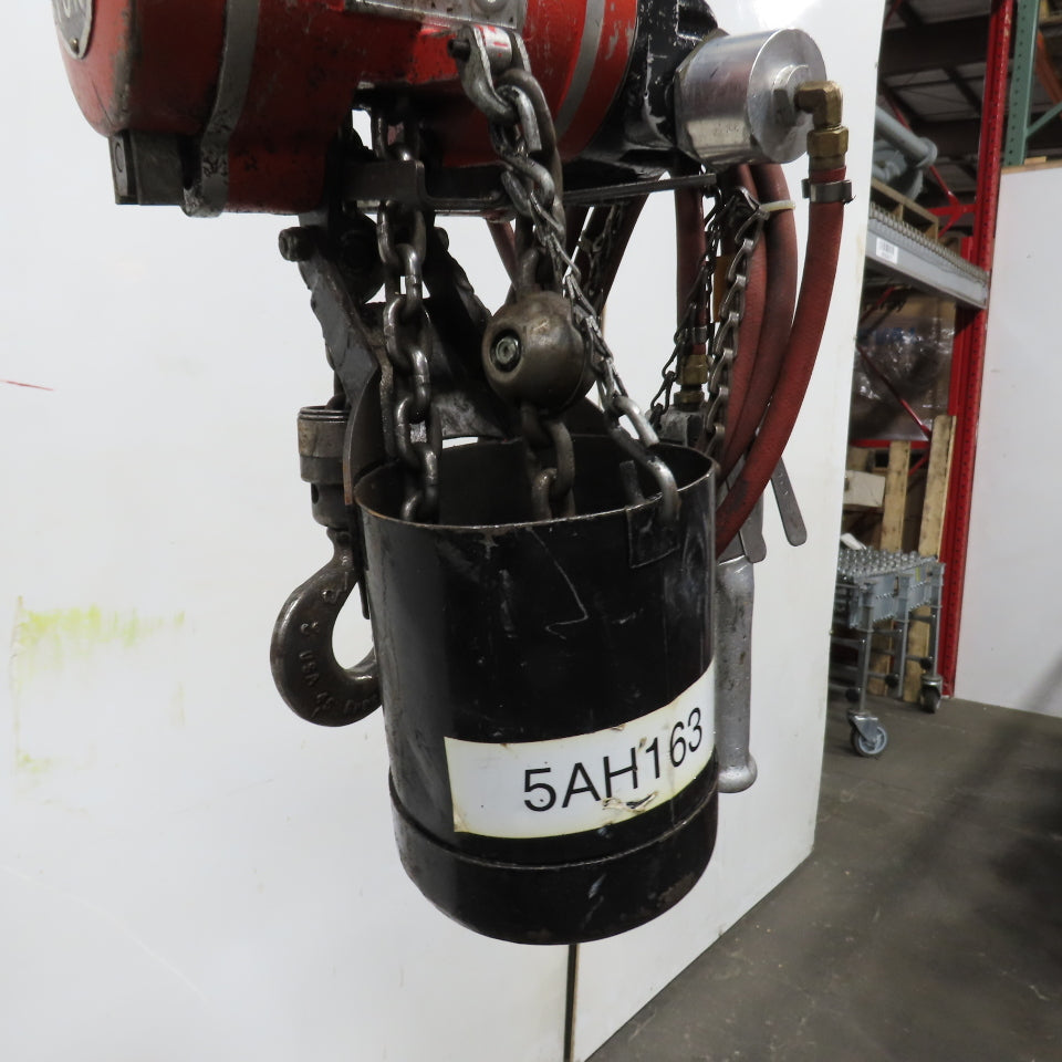 ARO 7756C 1/2 Ton 1000LB Air Pneumatic Chain Hoist 12' Lift W/ Pendant