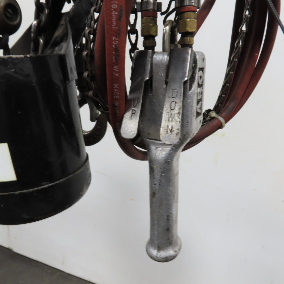 ARO 7756C 1/2 Ton 1000LB Air Pneumatic Chain Hoist 12' Lift W/ Pendant
