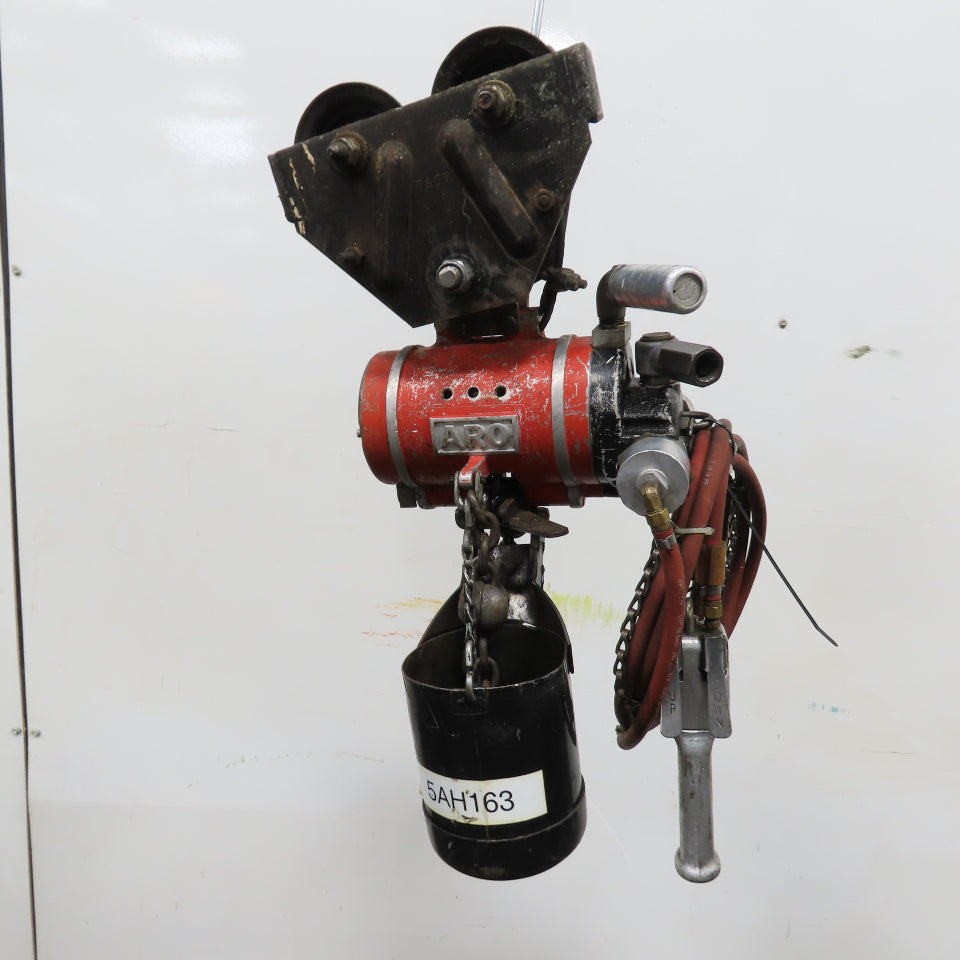 ARO 7756C 1/2 Ton 1000LB Air Pneumatic Chain Hoist 12' Lift W/ Pendant