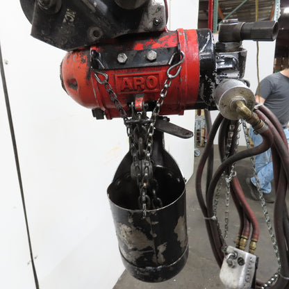 ARO 7756DTS 1/2 Ton 1000LB Air Pneumatic Chain Hoist 10' Lift W/ Pendant