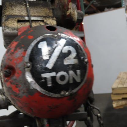 ARO 7756DT 1/2 Ton 1000LB Air Pneumatic Chain Hoist 10' Lift W/ Pendant