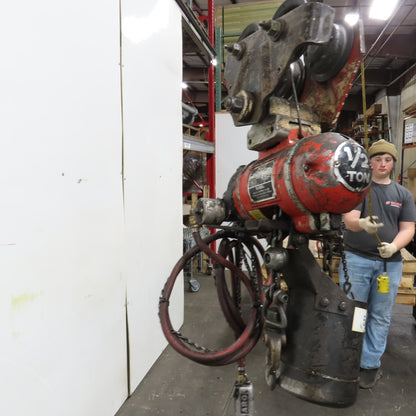 ARO 7756DT 1/2 Ton 1000LB Air Pneumatic Chain Hoist 10' Lift W/ Pendant