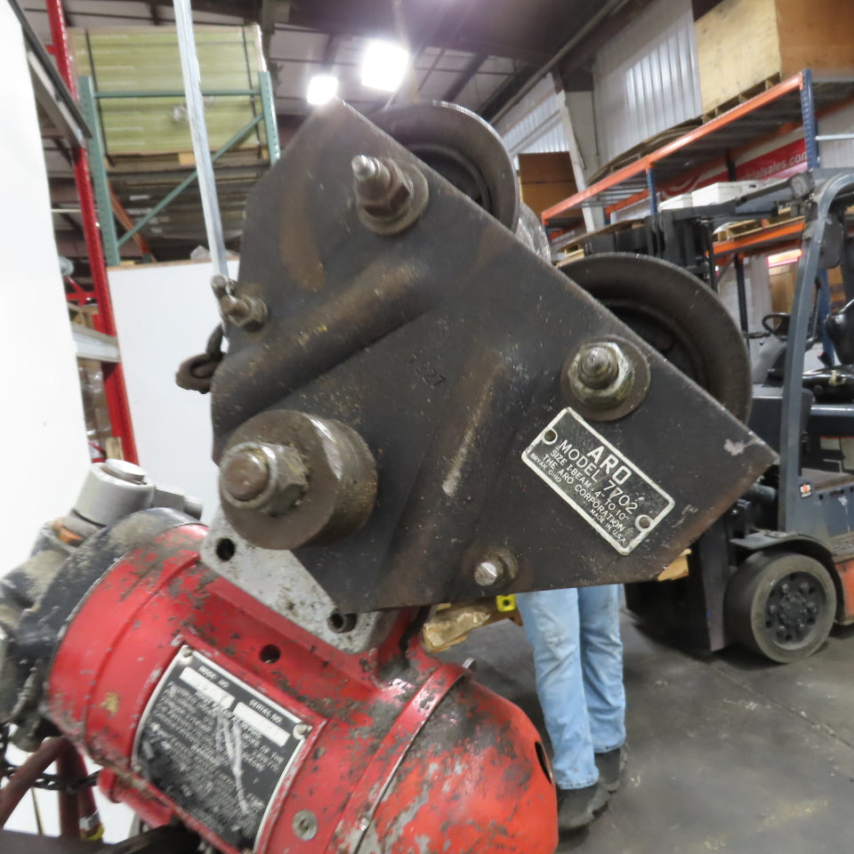 ARO 7756DT 1/2 Ton 1000LB Air Pneumatic Chain Hoist 10' Lift W/ Pendant