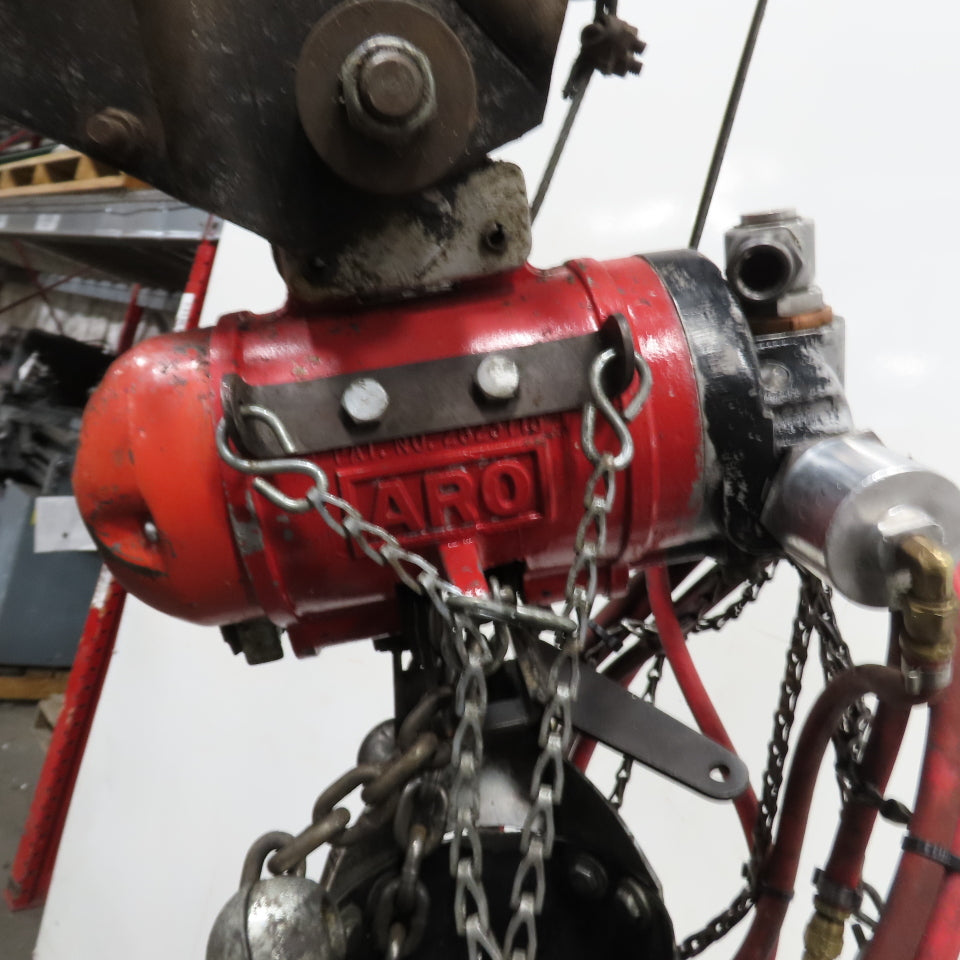 ARO 7756DT 1/2 Ton 1000LB Air Pneumatic Chain Hoist 10' Lift W/ Pendant