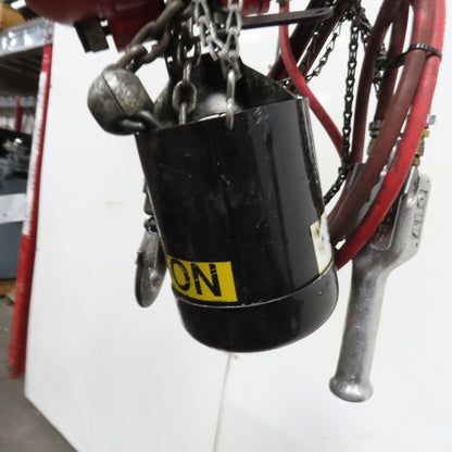 ARO 7756DT 1/2 Ton 1000LB Air Pneumatic Chain Hoist 10' Lift W/ Pendant