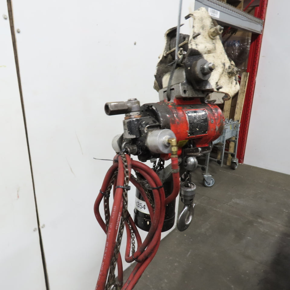 ARO 7756DT 1/2 Ton 1000LB Air Pneumatic Chain Hoist 12' Lift W/ Pendant