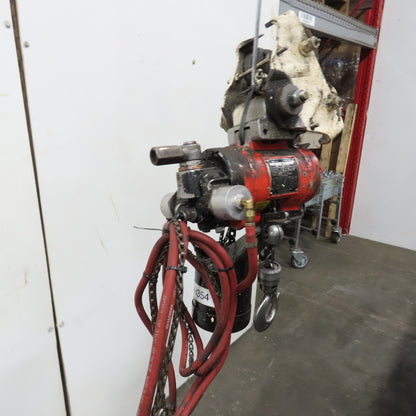 ARO 7756DT 1/2 Ton 1000LB Air Pneumatic Chain Hoist 12' Lift W/ Pendant