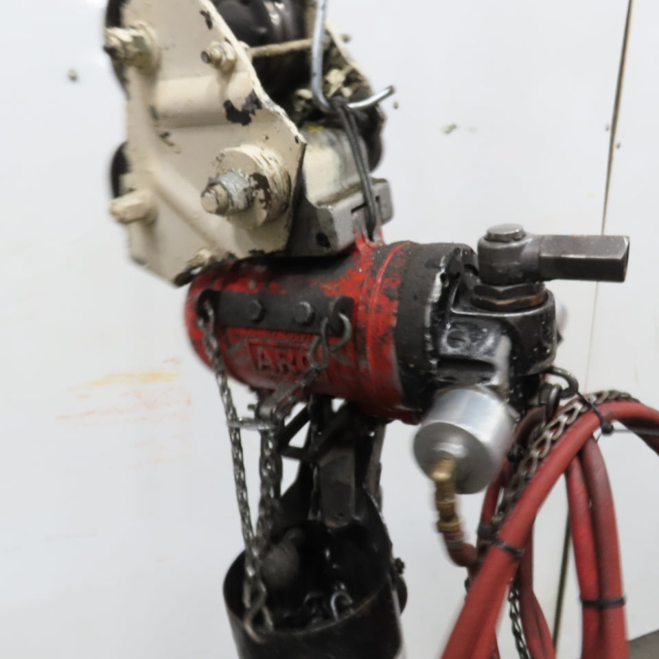 ARO 7756DT 1/2 Ton 1000LB Air Pneumatic Chain Hoist 12' Lift W/ Pendant