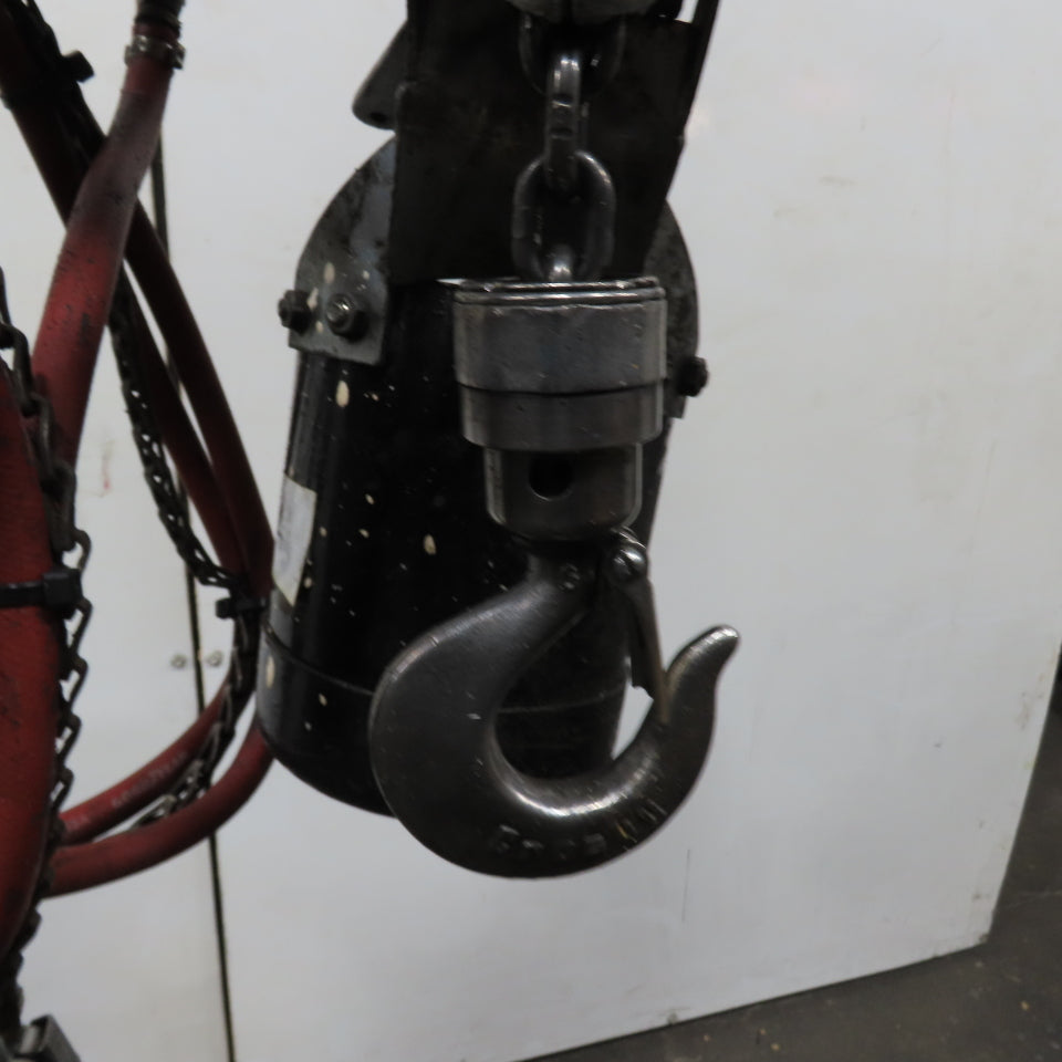 ARO 7756DT 1/2 Ton 1000LB Air Pneumatic Chain Hoist 12' Lift W/ Pendant