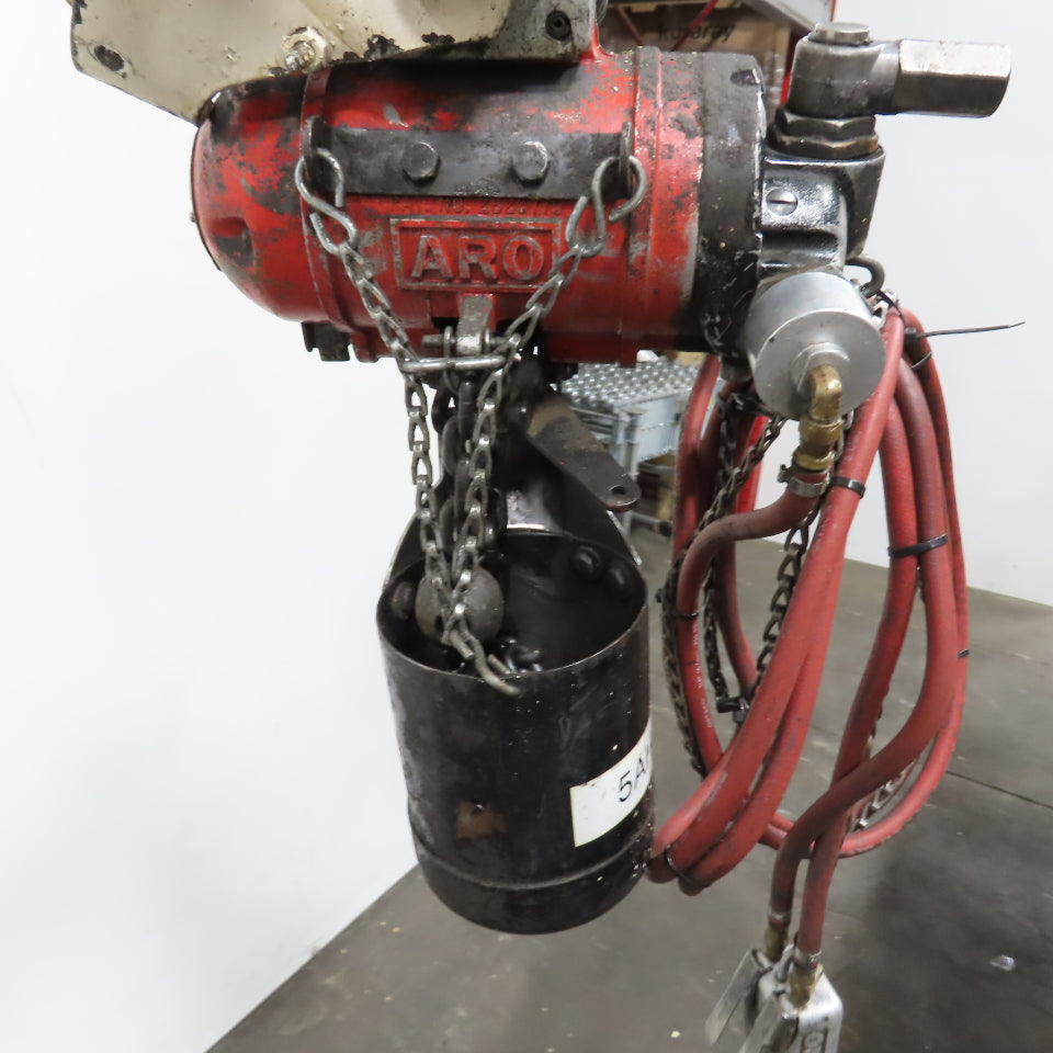 ARO 7756DT 1/2 Ton 1000LB Air Pneumatic Chain Hoist 12' Lift W/ Pendant