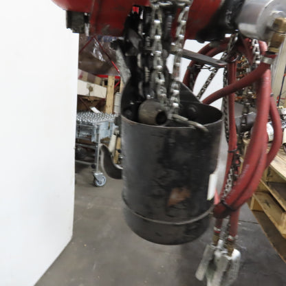 ARO 7756DT 1/2 Ton 1000LB Air Pneumatic Chain Hoist 12' Lift W/ Pendant