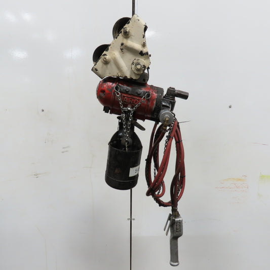 ARO 7756DT 1/2 Ton 1000LB Air Pneumatic Chain Hoist 12' Lift W/ Pendant