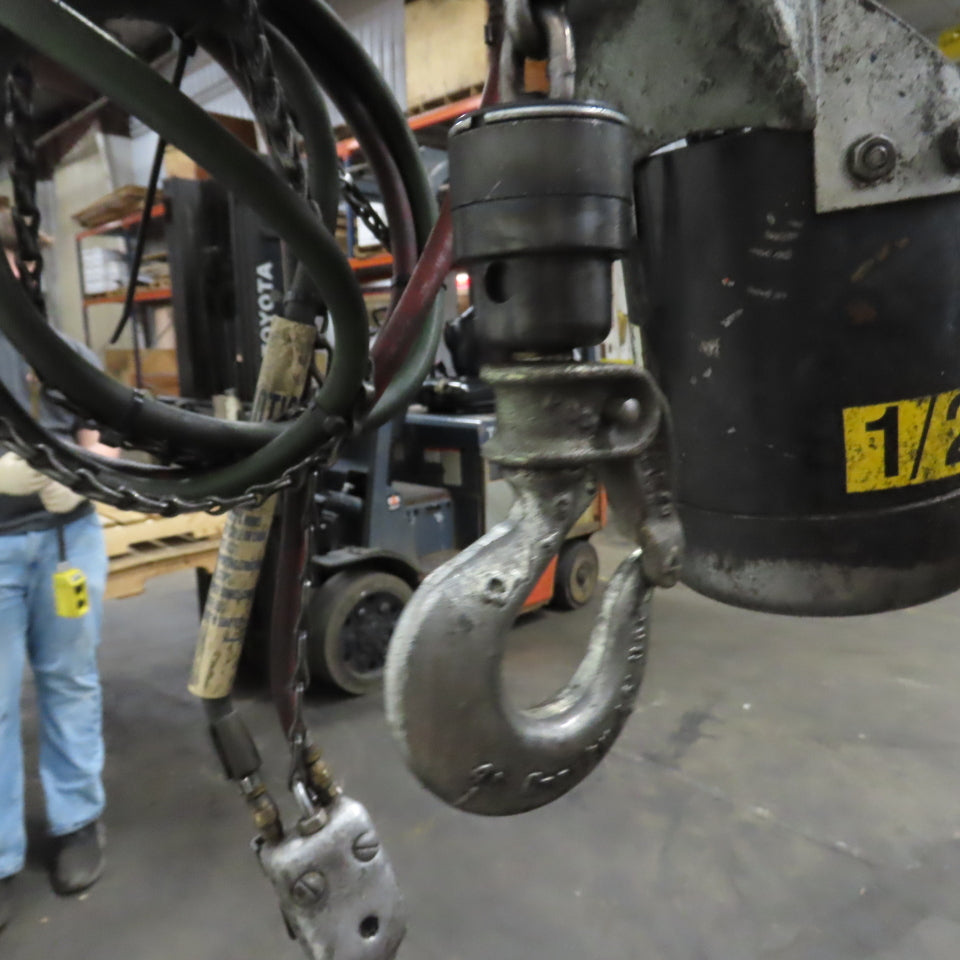 ARO <-- 7756DT 1/2 Ton 1000LB Air Pneumatic Chain Hoist 12' Lift W/ Pendant