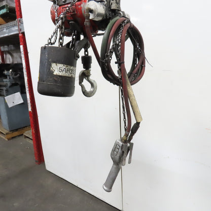 ARO <-- 7756DT 1/2 Ton 1000LB Air Pneumatic Chain Hoist 12' Lift W/ Pendant