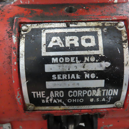 ARO 7756DT 1/2 Ton 1000LB Air Pneumatic Chain Hoist 12' Lift W/ Pendant