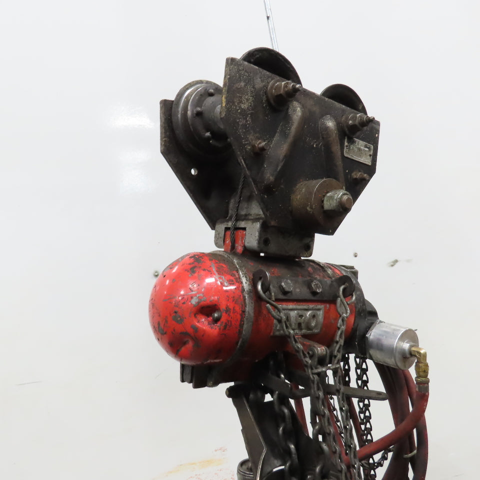 ARO 7756DT 1/2 Ton 1000LB Air Pneumatic Chain Hoist 12' Lift W/ Pendant