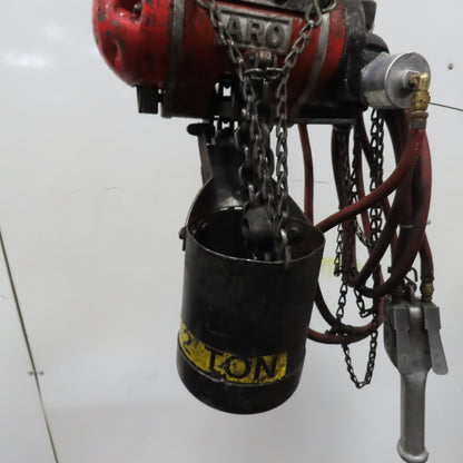 ARO 7756DT 1/2 Ton 1000LB Air Pneumatic Chain Hoist 12' Lift W/ Pendant