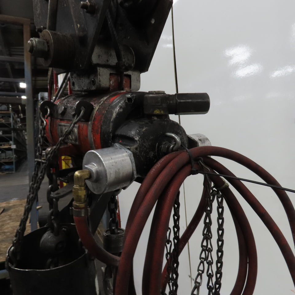 ARO 7756DT 1/2 Ton 1000LB Air Pneumatic Chain Hoist 12' Lift W/ Pendant