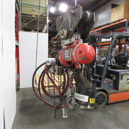 ARO 7756DT 1/2 Ton 1000LB Air Pneumatic Chain Hoist 12' Lift W/ Pendant
