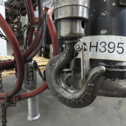 ARO 7756DT 1/2 Ton 1000LB Air Pneumatic Chain Hoist 12' Lift W/ Pendant