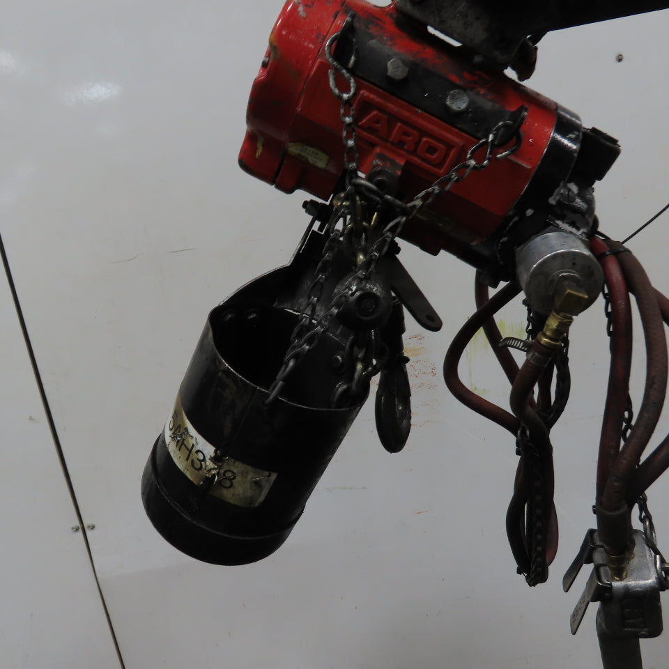 ARO 7756E 1/2 Ton 1000LB Air Pneumatic Chain Hoist 10' Lift W/ Pendant