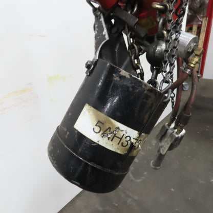 ARO 7756E 1/2 Ton 1000LB Air Pneumatic Chain Hoist 10' Lift W/ Pendant