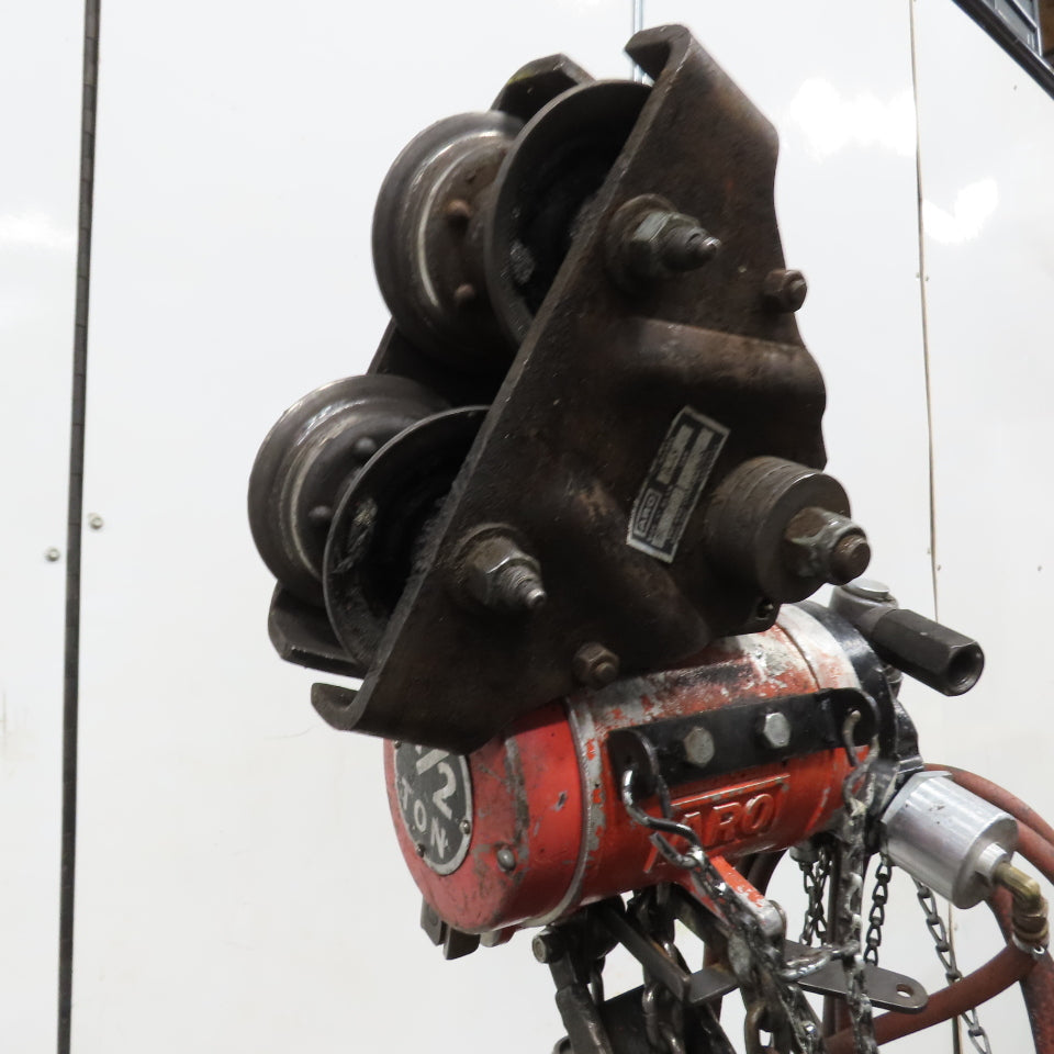 ARO 7756DT 1/2 Ton 1000LB Air Pneumatic Chain Hoist 10' Lift W/ Pendant