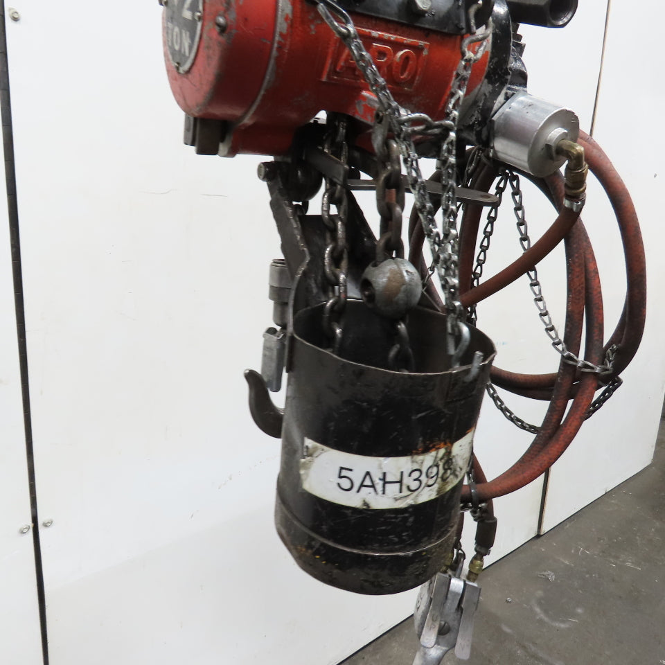 ARO 7756DT 1/2 Ton 1000LB Air Pneumatic Chain Hoist 10' Lift W/ Pendant