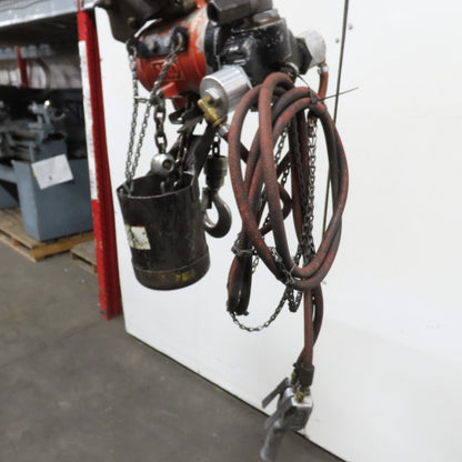 ARO 7756DT 1/2 Ton 1000LB Air Pneumatic Chain Hoist 10' Lift W/ Pendant