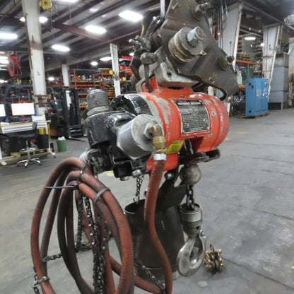 ARO 7756DT 1/2 Ton 1000LB Air Pneumatic Chain Hoist 10' Lift W/ Pendant