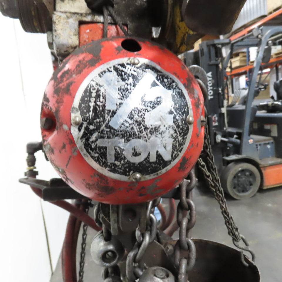 ARO <-- 7756DTS 1/2 Ton 1000LB Air Pneumatic Chain Hoist 10' Lift W/ Pendant