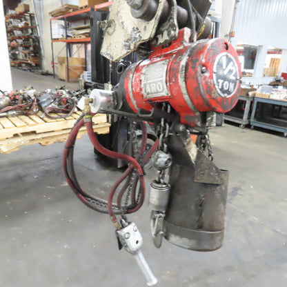 ARO 7756CT 1/2 Ton 1000LB Air Pneumatic Chain Hoist 10' Lift W/ Pendant