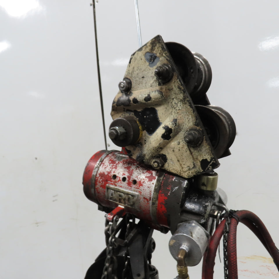 ARO 7756CT 1/2 Ton 1000LB Air Pneumatic Chain Hoist 10' Lift W/ Pendant