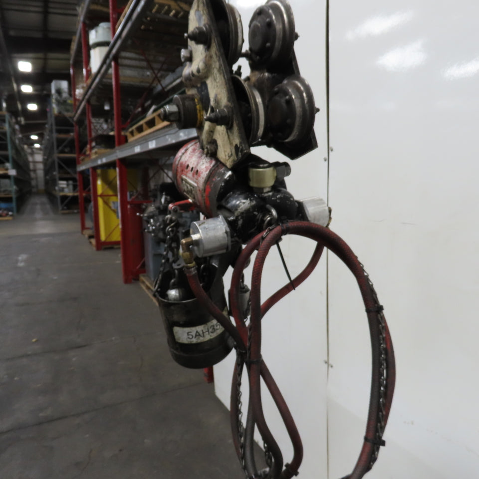 ARO 7756CT 1/2 Ton 1000LB Air Pneumatic Chain Hoist 10' Lift W/ Pendant