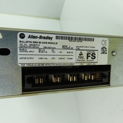 Allen-Bradley 2094-BM01-S Kinetix 9A Axis Module 460V 3Ph Ser A FW REV V1.98