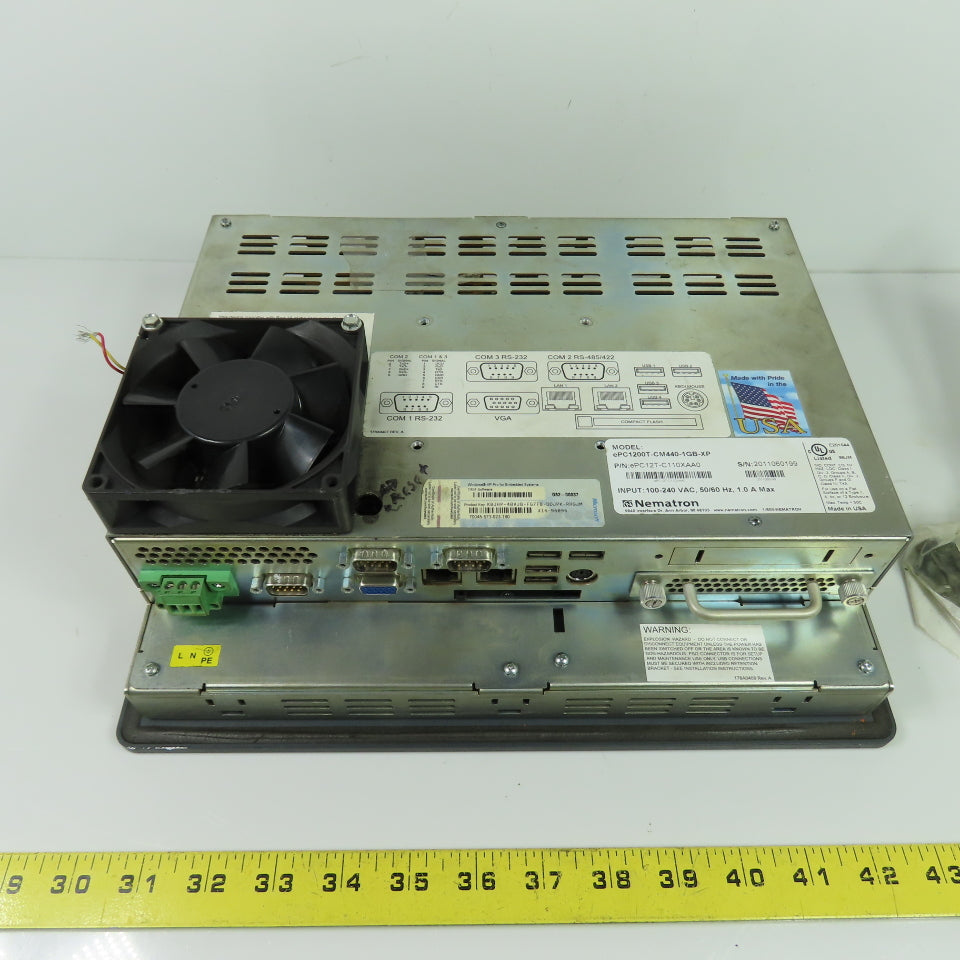Nematron ePC1200T-CM440-1GB-XP Touch Industrial PC Windows XP Pro 100-240VAC