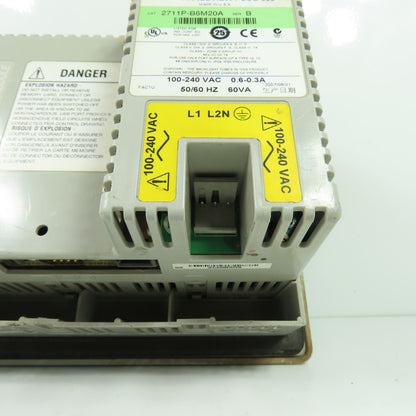 Allen-Bradley 2711P-B6M20A PanelView Plus 600 Monitor Operator Display Ser B