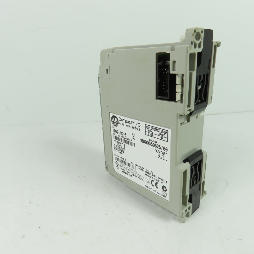 Allen-Bradley 1769-IQ16 16 PT Input Module Compact I/O 24VDC Ser A F/W 3.1