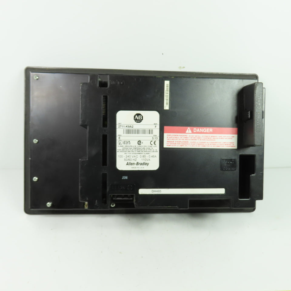 Allen-Bradley 2711-K9A2 PanelView 900 HMI Operator Interface Ser F Rev E FRN3.13
