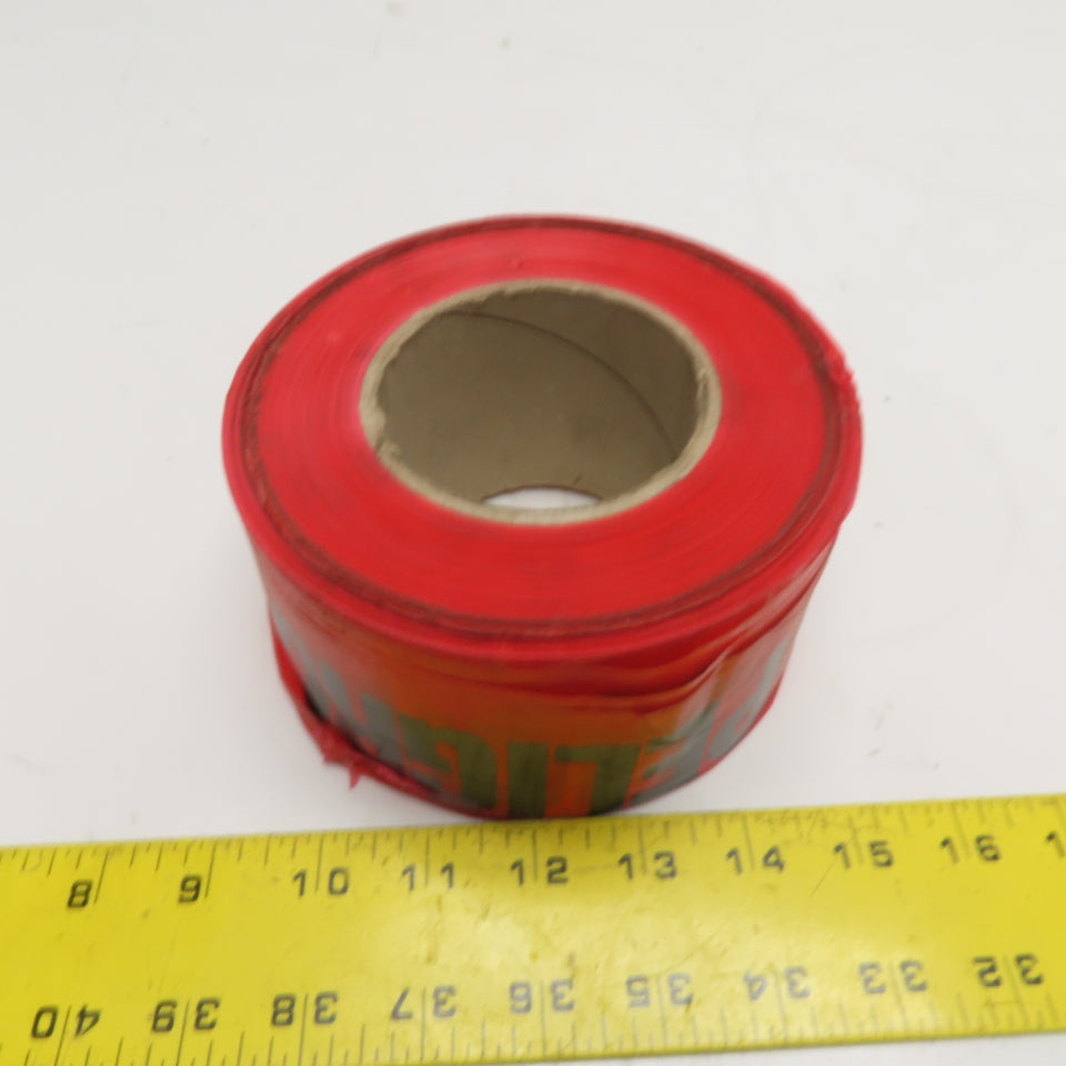 Fastenal 63159 3" x 1000' Red Bilingual Danger/Peligro Barricade Tape Roll