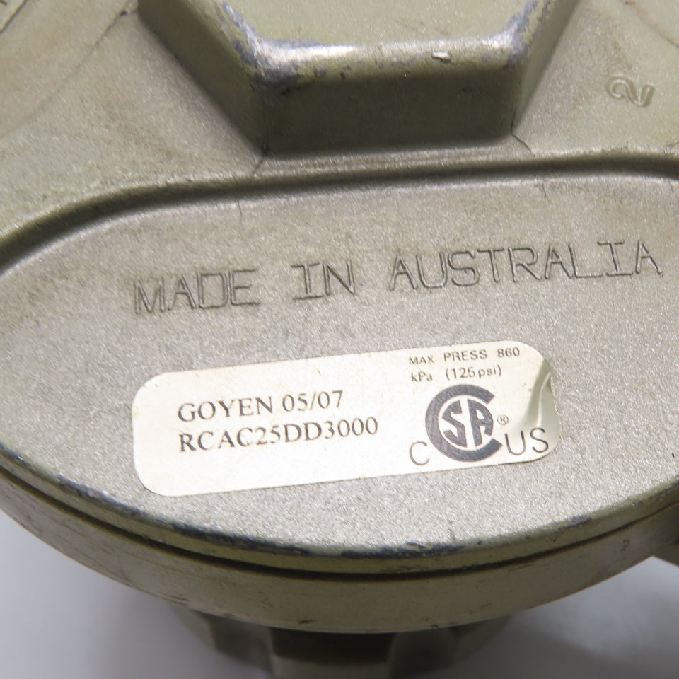 Goyen RCAC25DD3000 1" DD Series Pulse Jet Valve 125psi