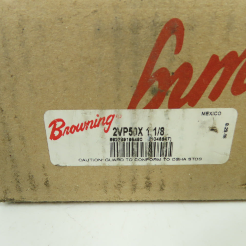Browning 2VP50X 2-Groove Variable Pitch Pulley Sheave 1-1/8" Bore