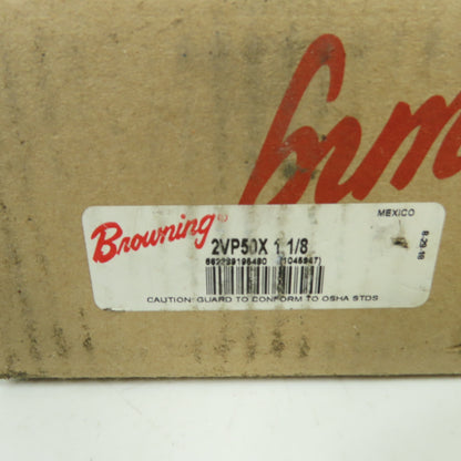 Browning 2VP50X 2-Groove Variable Pitch Pulley Sheave 1-1/8" Bore