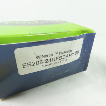 Winertia ER208-24UFSSAP2-08 Insert Ball Bearing 3.1496" OD x 1.5" ID Bore NEW
