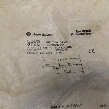 Allen-Bradley 872C-MM1NP7-E2 Inductive Proximity Sensor Shielded N.O.