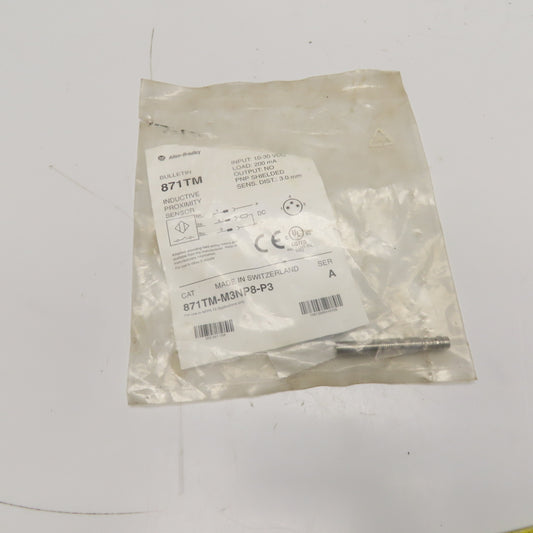 Allen-Bradley 871TM-M3NP8-P3 Inductive Proximity Sensor 10-30VDC 200mA
