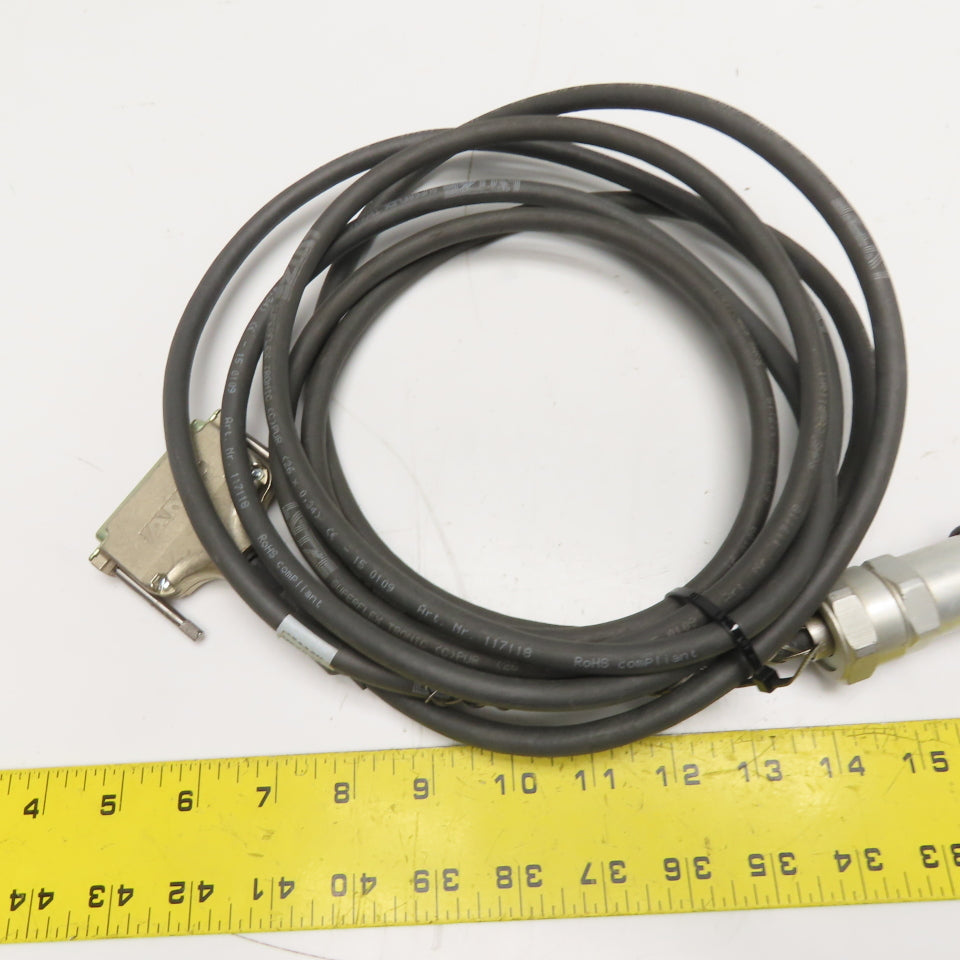 Lutze 23695A Superflex Tronic PUR DB37 to 32-Pin Circular Connector Cable 12'